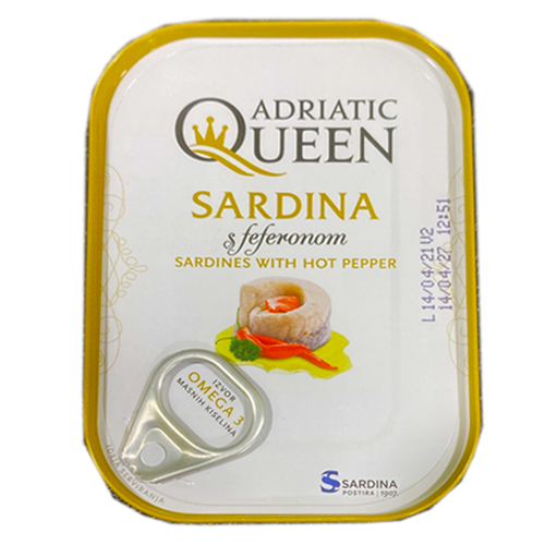Shop "Adriatic Queen" Sardines with Hot Peppers In VEGETABLE Oil 105g ...