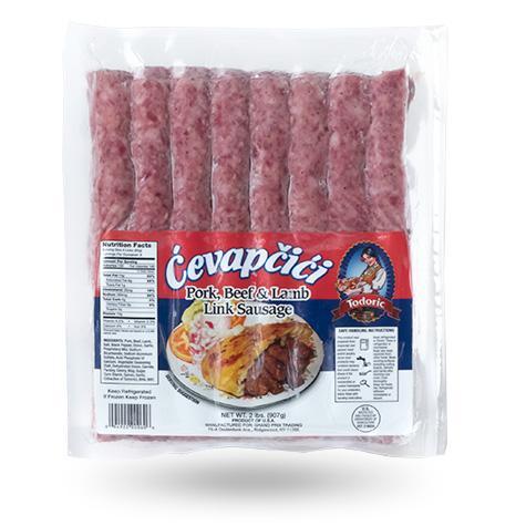 Todoric Frozen Meat Sausage Beef, Pork & Lamb Cevapi Vacuum Pack  2lbs/907g (Brother And Sister) (4433733320738)