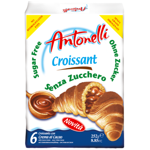 Sugar-Free Croissants Filled With Chocolate Cream  300g (Antonelli) (4433731977250)