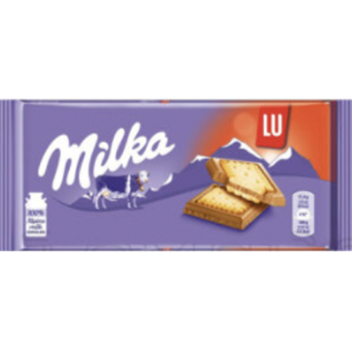 Milka LU Alpine Chocolate w. Butter Cookie Pieces  87g (Milka) (4433751834658)