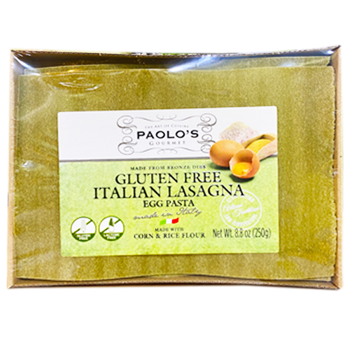 Paolo's Lasagna Organic Gluten Free Egg Spinach Pasta 250g (Paolo's