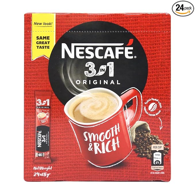 Nescafe 3 in 1 Classic Instant Coffee BOX of 28 Packets (Nescafe)