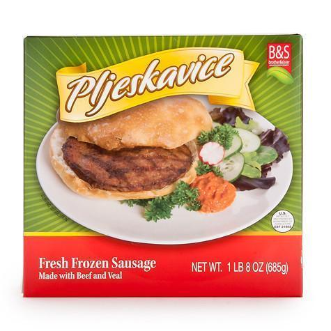 Frozen Beef Patties, Pljeskavice   680g  (Brother And Sister) (4433741250594)