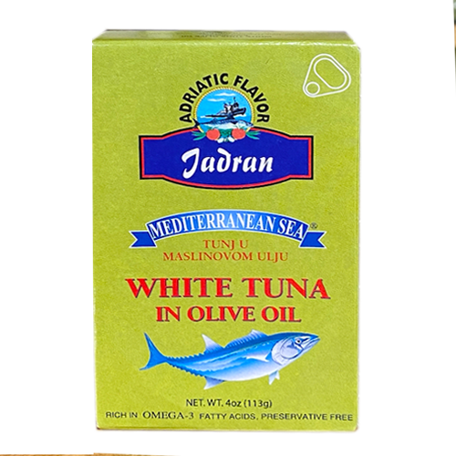 Jadran Mediterranean White Tuna in Olive Oil 113g (Orbe) - MezeHub