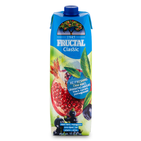 Classic Pomegranate Black Currant Drink  1l (Fructal) (4433745051682)