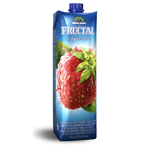 Superior Strawberry Apple Grape Nectar Prisma 1L (Fructal) - MezeHub