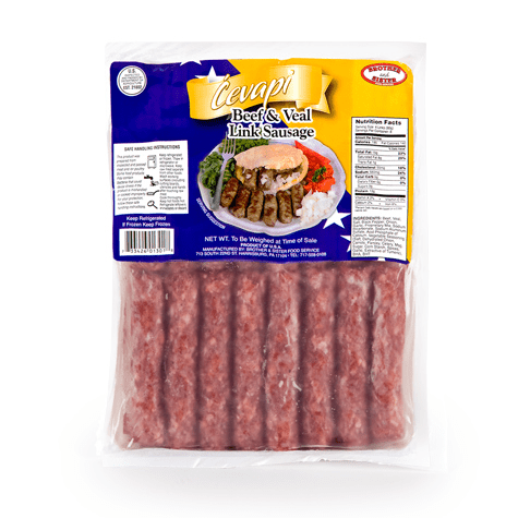 Frozen Meat Sausage Cevapi Vacuum Pack  2lbs/907g  (Brother And Sister) (4433741316130)