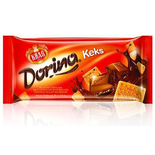 Dorina Milk Chocolate Covered Biscuits (Keksom)  80g (Kras) (4433749966882)