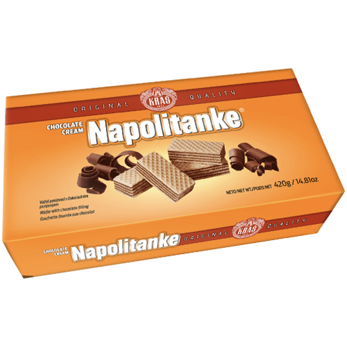 Napolitanke Blok Wafers CHOCOLATE CREAM  420g (Kras) (4433750425634)