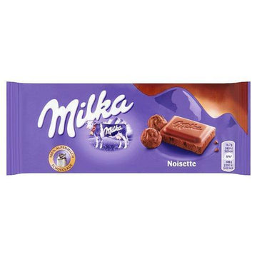 Milka Hazelnut Milk Chocolate Bar, 2 x 100 g