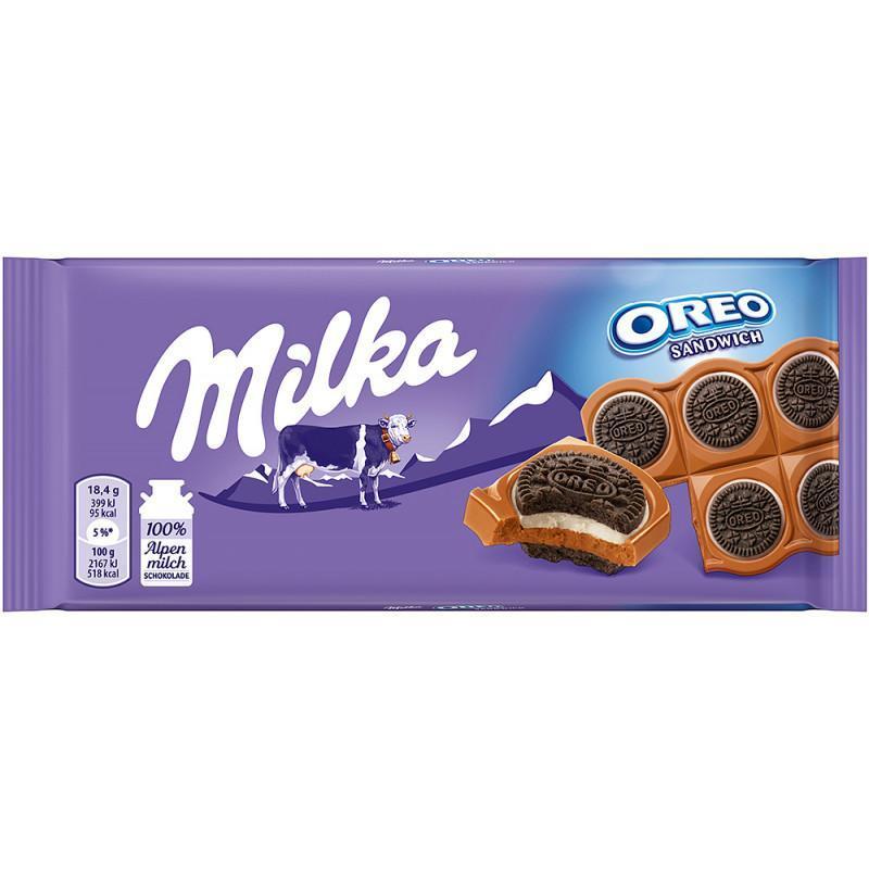 Milka Oreo Sandwich Chocolate Bar  92g (Milka) (4433752653858)