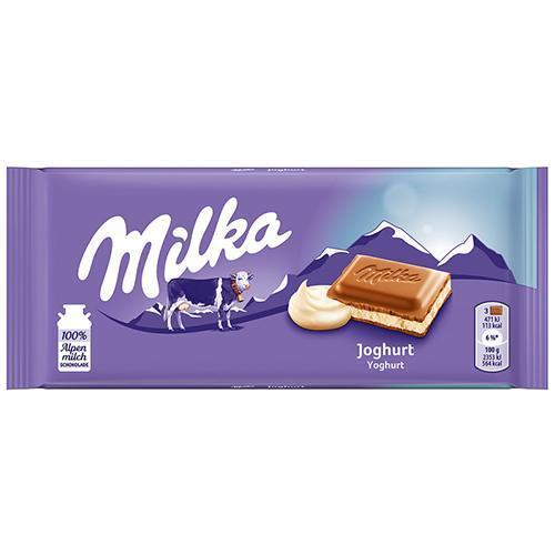 Milka Chocolate Bar w. Yogurt, Yogurt   100g (Milka) (4433753374754)