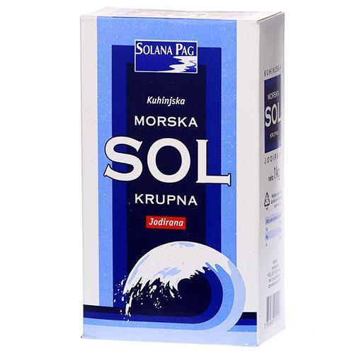 Morska Sol Krupna, Sea Salt Coarse  1kg (Solana Pag) (4433753505826)